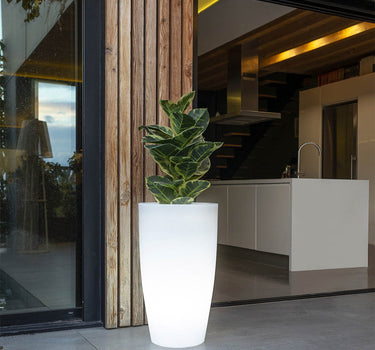 MACETA CON LUZ BAMBU 70