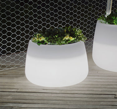 Maceta redonda con luz CAMELIA 60