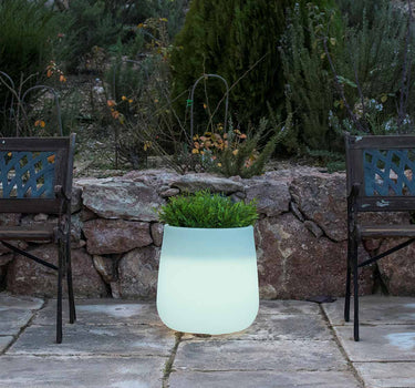 Maceta redonda con luz CAMELIA 40