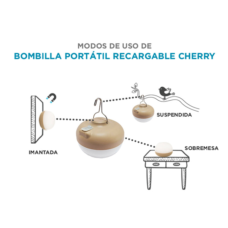 CHERRY, Bombilla portátil recargable – Newgarden México